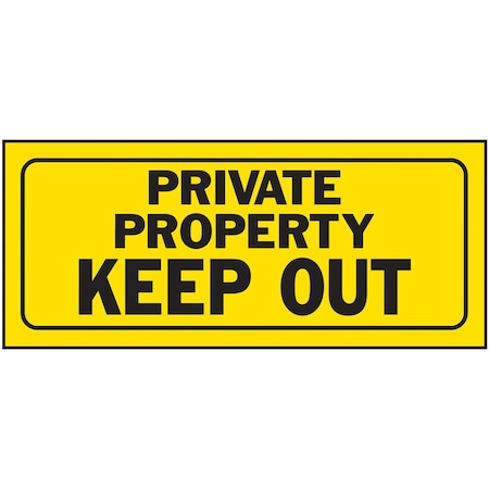 Hy-Ko Private Property Keep Out Sign 6" x 14", 5PK A23006